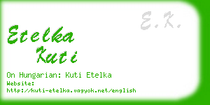 etelka kuti business card